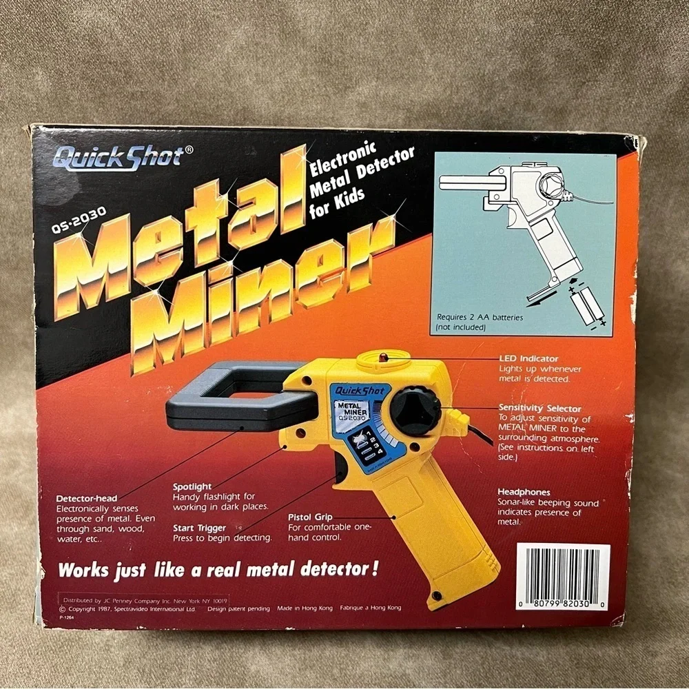Quick Shot Metal Miner. Vintage. 1987 in Original box. Tested & Working see pics